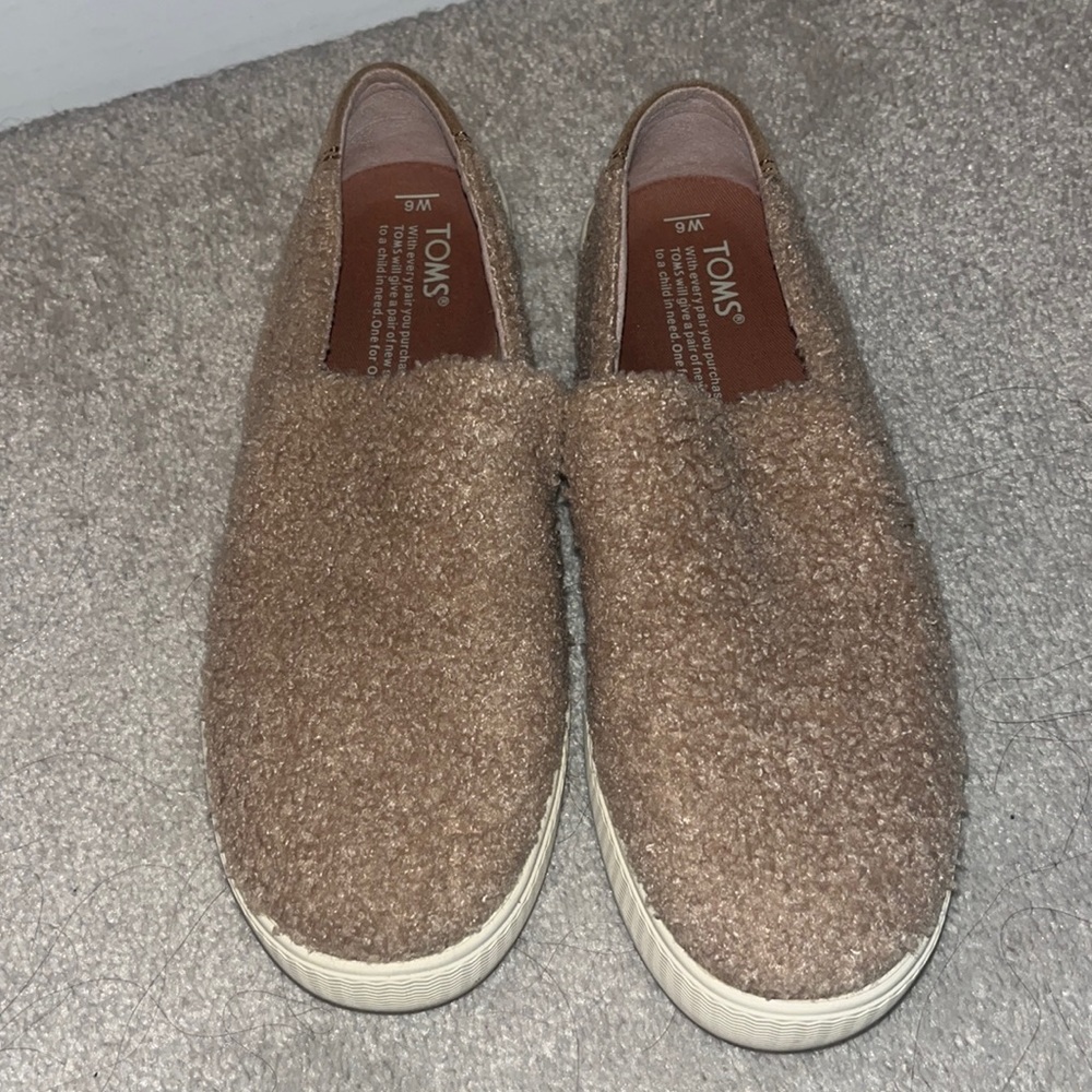 Tom’s Brown Fuzzy Shoes